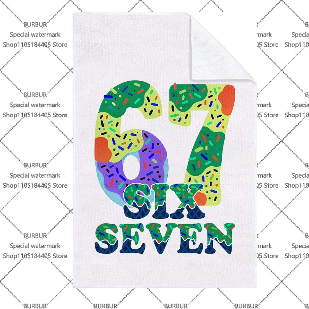 67 Six Seven 6-7 Funny Italian Practical hand towel, napkin for wiping sweat, multi-purpose towel 40*60cm, towel set
