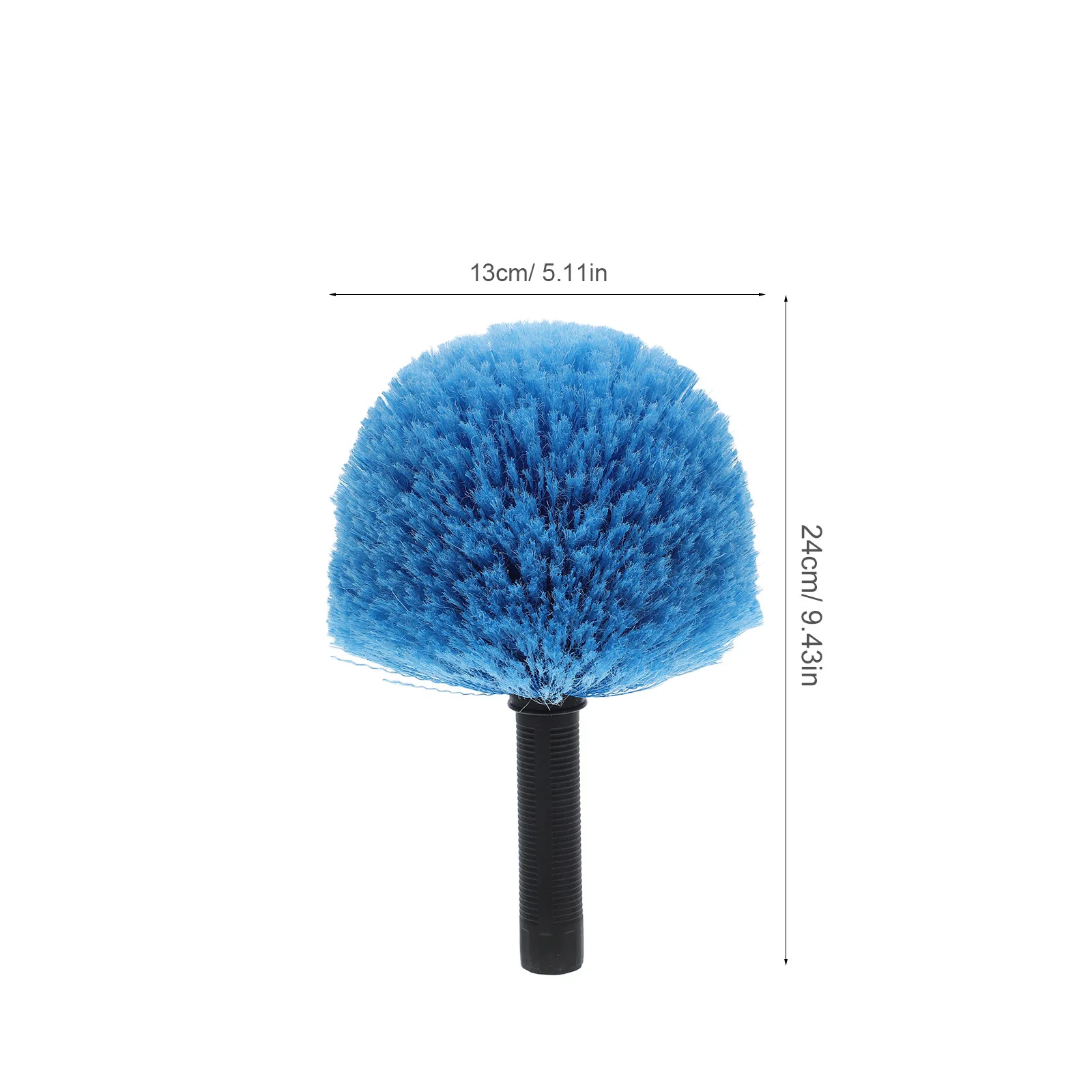 فرشاة تنظيف السقف برأس منفضة من نسيج العنكبوت المستديرة، تصميم كروي من الصعب الوصول إلى زوايا نافذة مروحة مزراب بمقبض طويل #3
