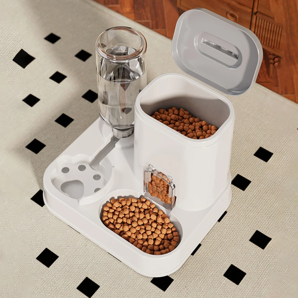 

Гравитационная кормушка для домашних животных, поилка для маленьких и средних домашних животных, автоматически гравитационная заправка для удобства, для домашних кошек