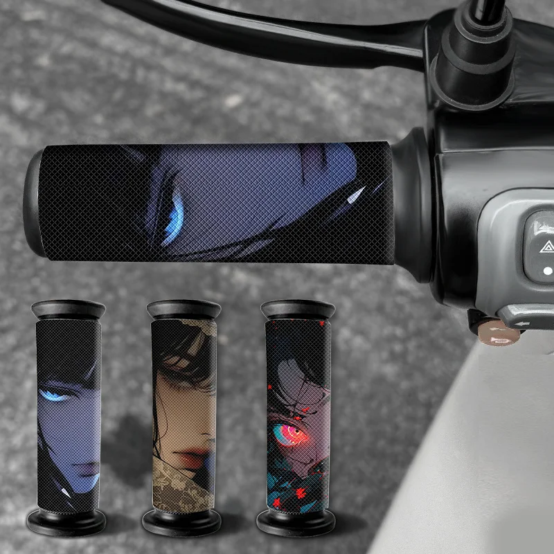 JDM style,suitable for modified scooter bicycle grip non-slip vinyl decal Anime motorcycle handle decorative sticker, waterproof