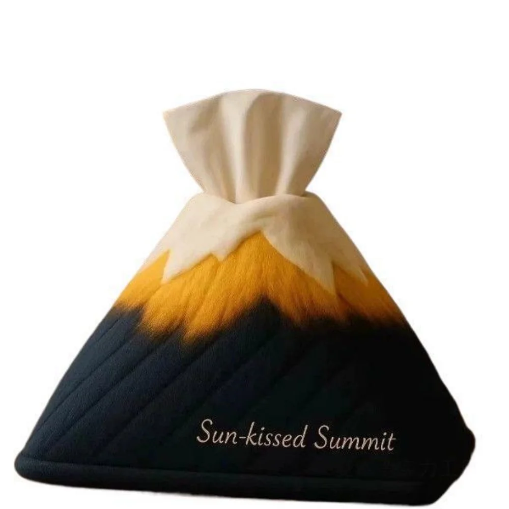 Sun-Kissed Summit Tissue Box Cover Mountain-Shaped Decorative Napkin Holder for Living Room, Bedroom Office Desk Home Decor