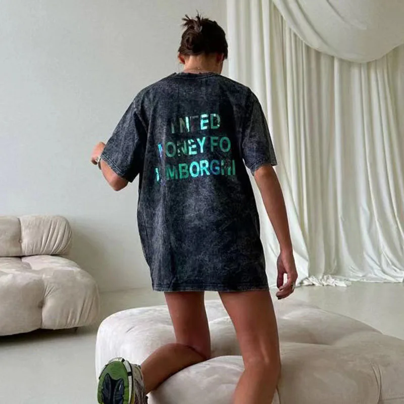 Summer Cotton Oversized Summer T shirts for Women Men Casual Female Streetwear Tees Unisex Basic Solid Young Cool Top