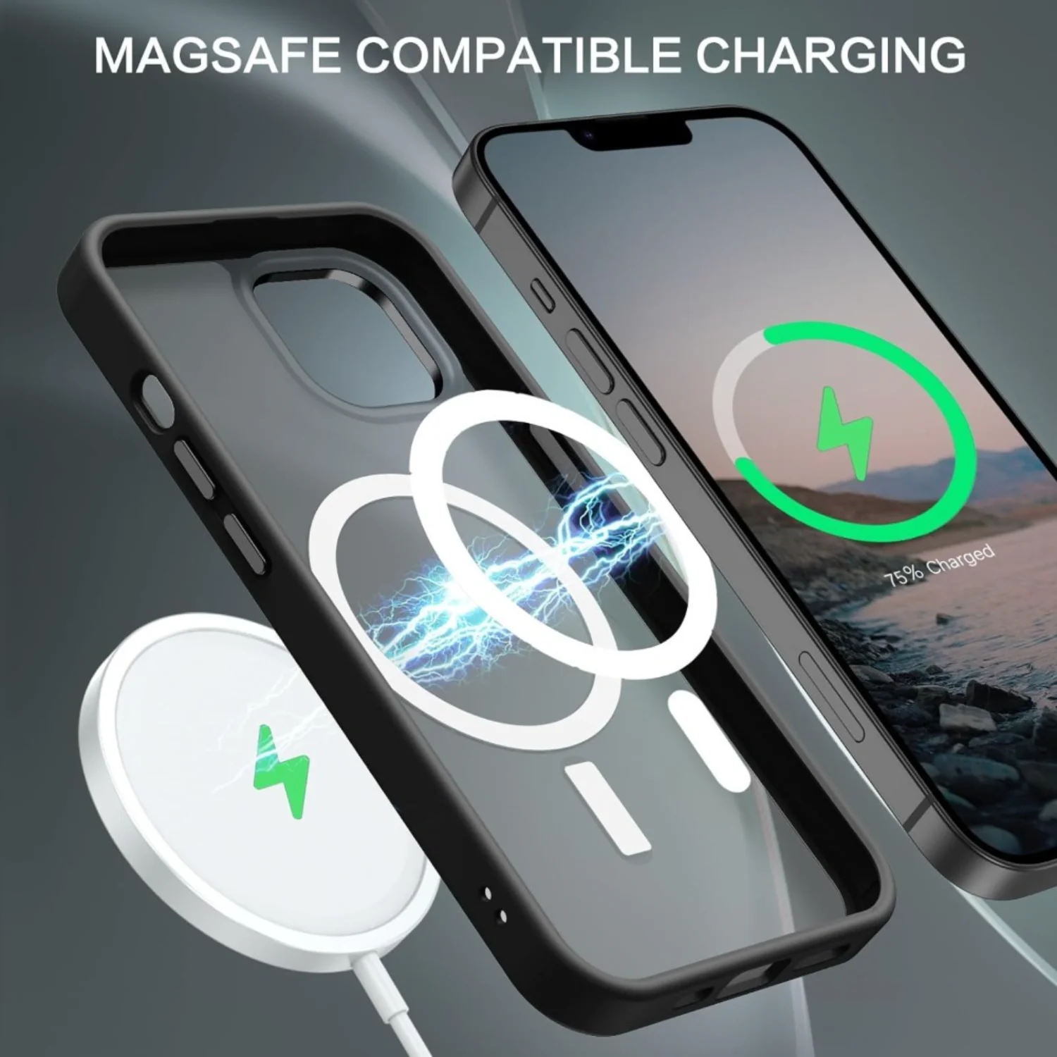 Compatible with  15 Plus Case, Translucent Matte Slim Shockproof  Phone case [Compatible with ] Women Men Girl Boy Protective Co image 2
