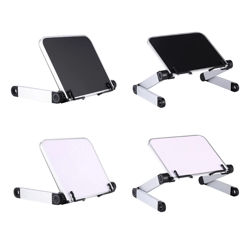 Foldable Reading Book Stand Holder with Paper Clips Bookcase Stand 360 Degree Adjustable Desk Textbook Stand Support