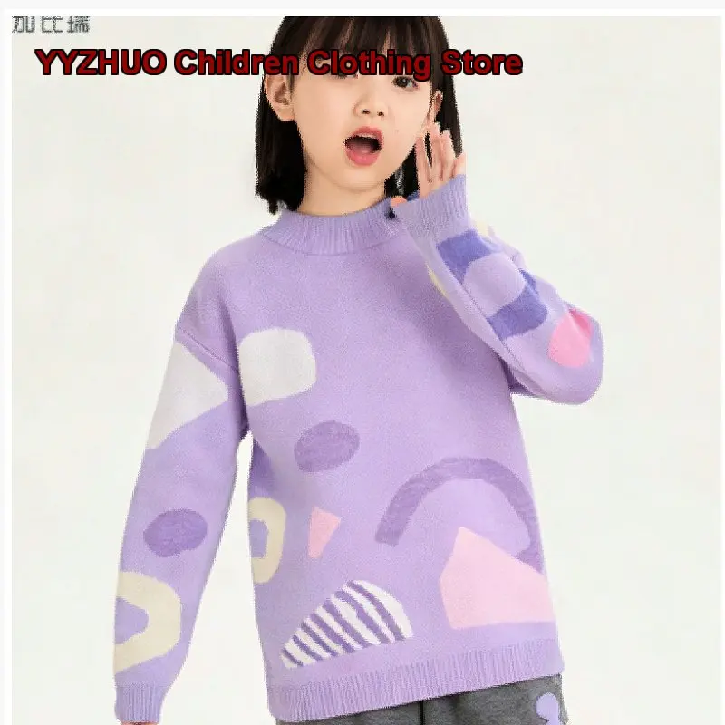 Gabire Winter New Arrival Girls Casual Comfortable Cotton Mock Neck Older Kids Top High Neck
