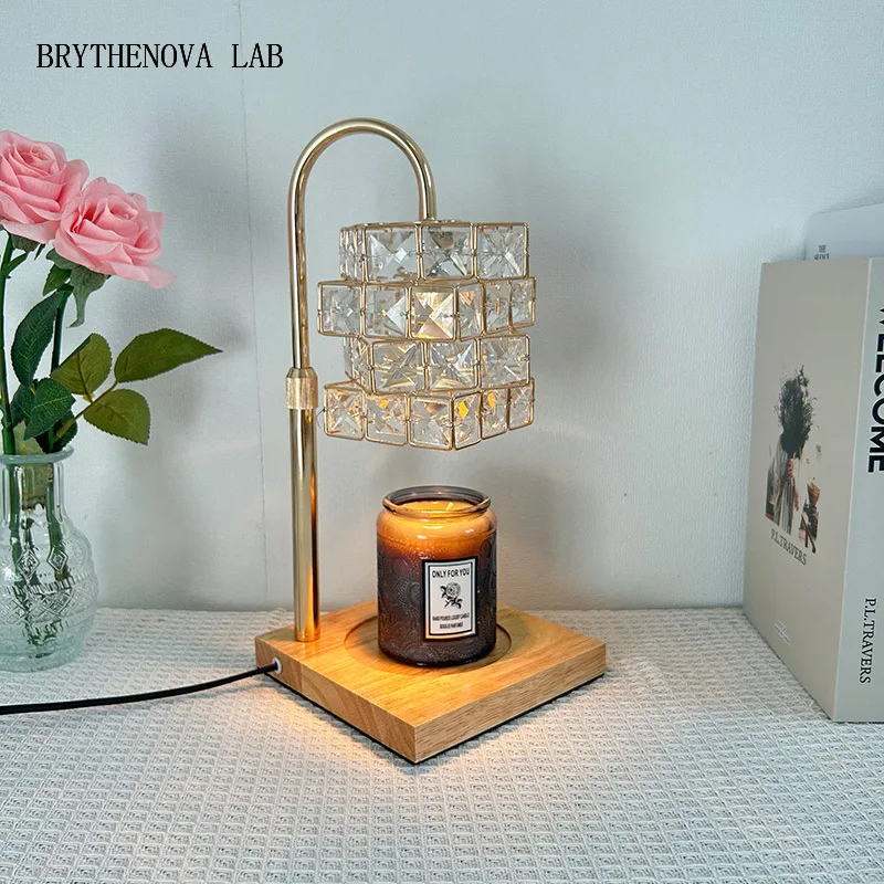 Warm Night Light Smoke Free and Safe Timed Opening Closing Wax Melting Lamps Crystal Aromatherapy Glass Lamp Bedroom Lighting