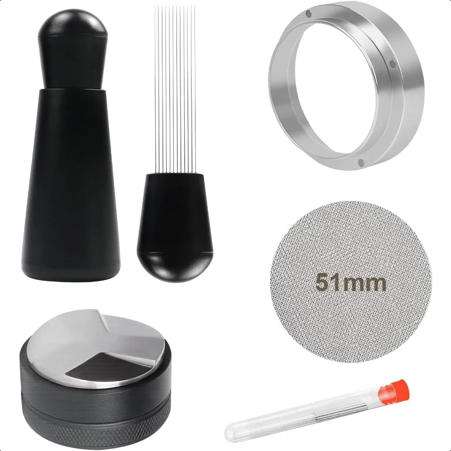 

51mm Espro AccoriesWdt Tool espro Dosing Funnel And Coffee Puck Screen Coffee Distributor barista kit 0.4mm Stainl Steel 12pin
