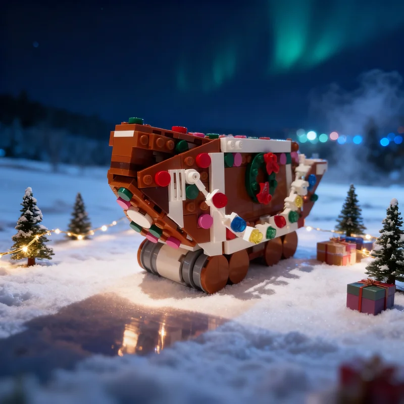 NEW 459PCS MOC Space Battle 1 Gingerbread Sand Crawler Model Building Blocks Display DIY Creative Building Blocks Gift Home Set