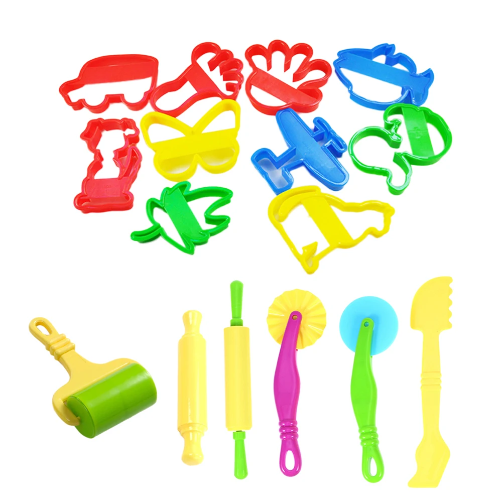 16 Pcs Colorful Clay Mold Set Tools for Kids Toys DIY Assorted Designs Modelling