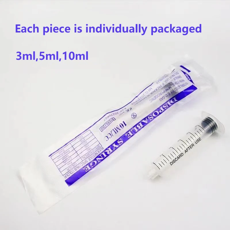 10PCS Syringe No Push Rod Threaded Needle Tubes for Hydrolifting Gun Needle EZ Mesotherapy Gun Injector Beauty Care Tools