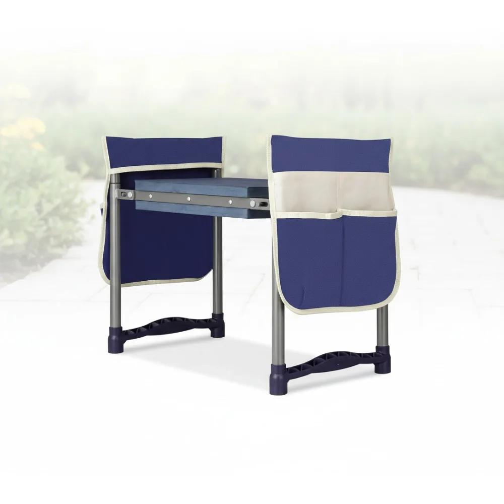 

Foldable Garden Kneeler Seat with Thick Knee Pad, 2 Tool Bags, Ergonomic for Women Seniors Pain Relief