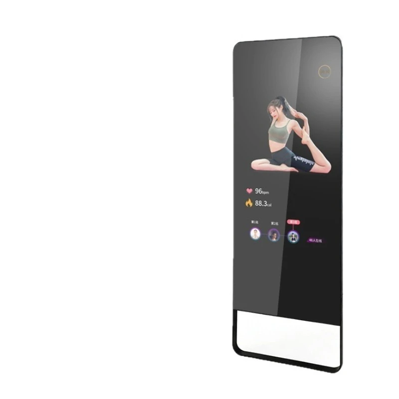 Wall-mounted AI intelligent fitness yoga mirror mirror advertising machine floor-to-ceiling home mirror 43-inch touch screen