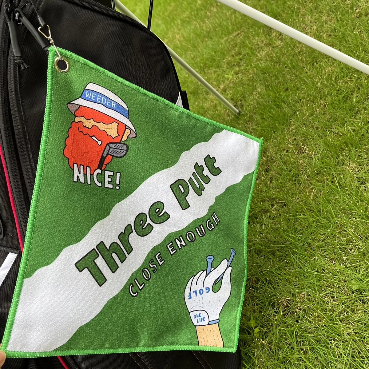 High-Quality Golf Towel, Stylish And Unique, Double-Layered And Durable, with a Retractable Hook, Quick-Drying, Super Absorbent - view 3