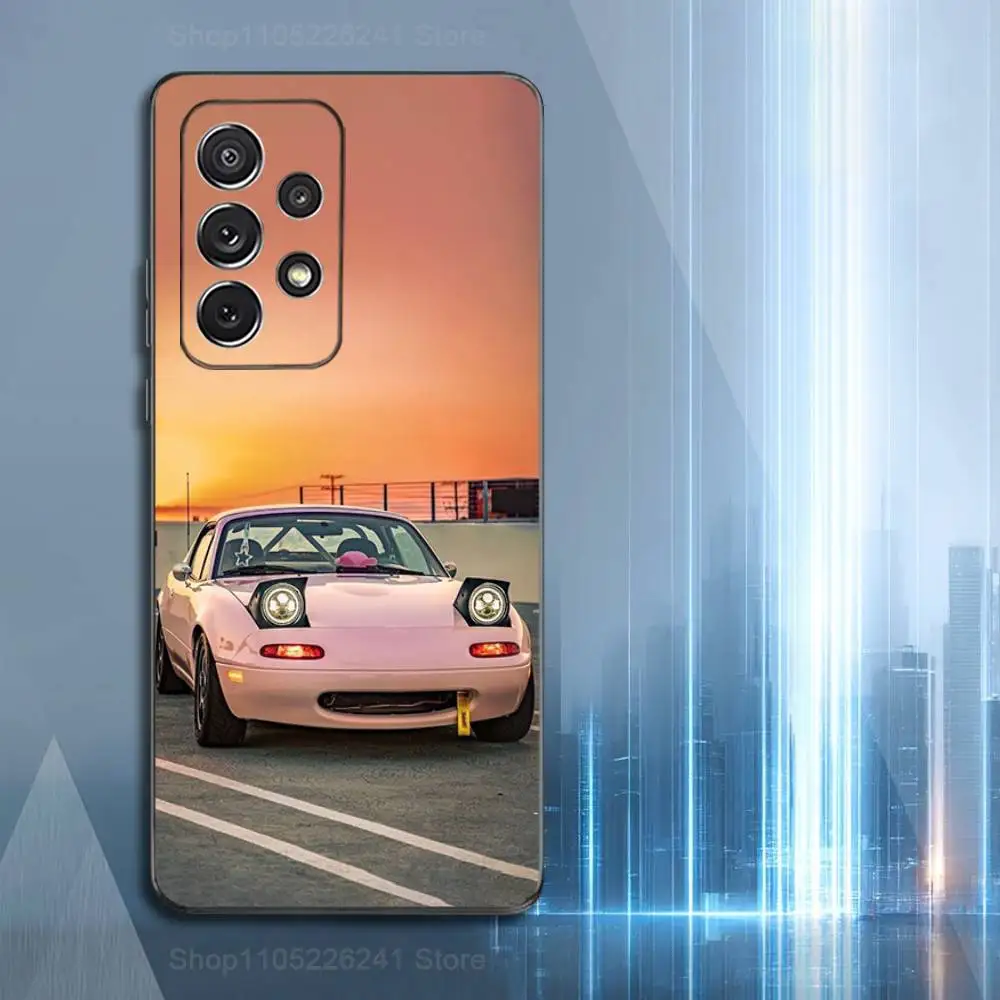 Милый автомобильный телефон M-Miatas M-Mx5 для Samsung S25, S10, S20, S10, S21, S9, S24, S23, Ultra,FE, Plus,Lite, мягкий силиконовый черный чехол