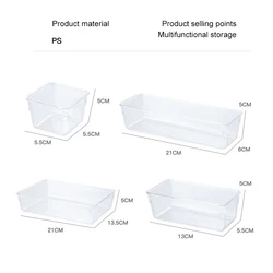 Transparent Acrylic Organizer Cosmetics Storage Box Lipstick Jewelry Makeup Brush Organizer Drawer Storage Boxes Containers