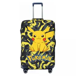 Custom Cute Pokemon Pikachu Luggage Cover Protector Washable Travel Suitcase Covers