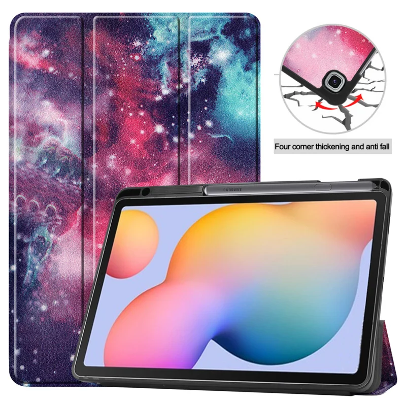 Funda con Portalápices para Samsung Galaxy Tab S6 Lite, 10,4, 2024, 2020, 2022, SM-P613, P615, P610, P619