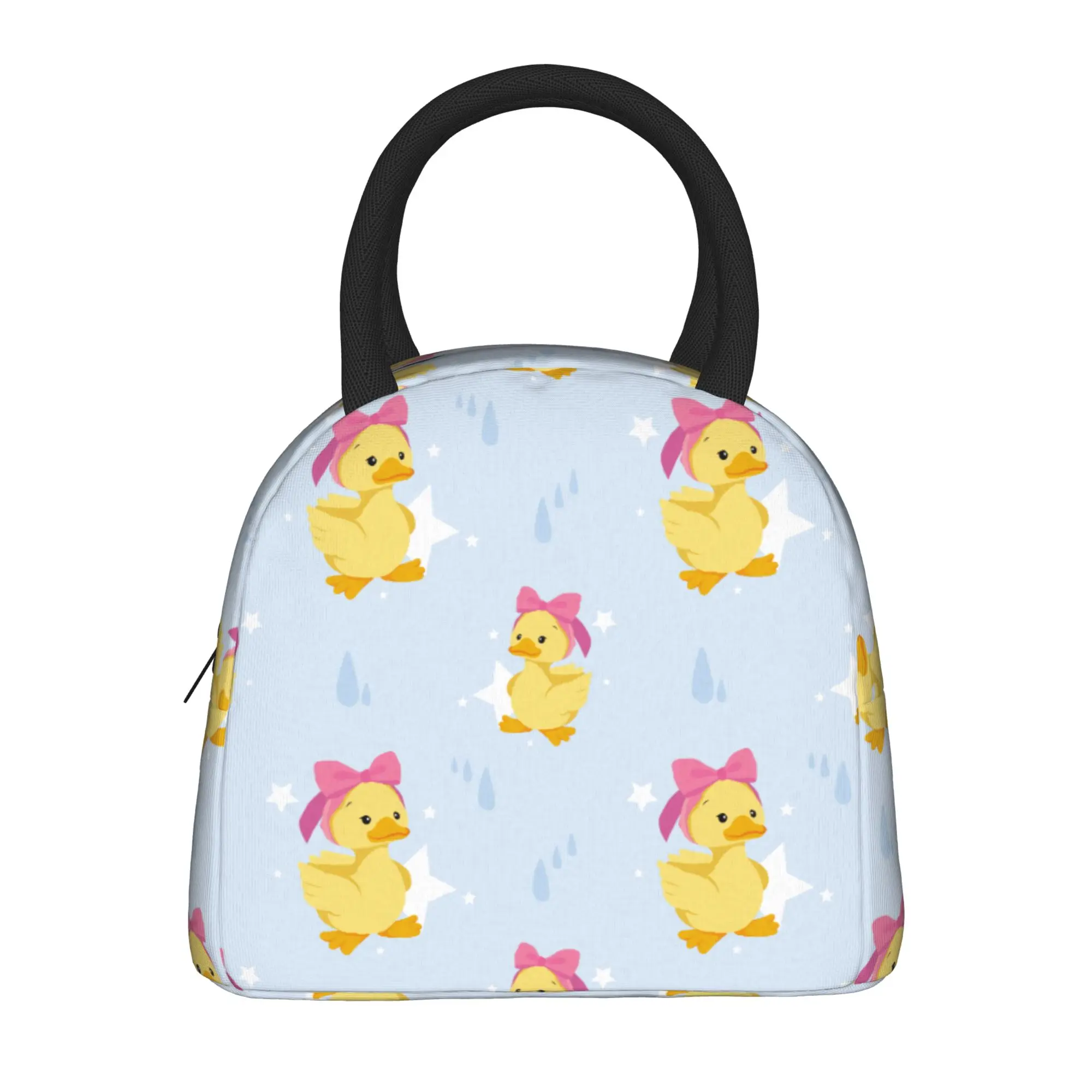 Cartoon Duck  Insulated Lunch Bag Thermal Bag Reusable  High Capacity Tote Lunch Box for Men Women Beach  Outdoor