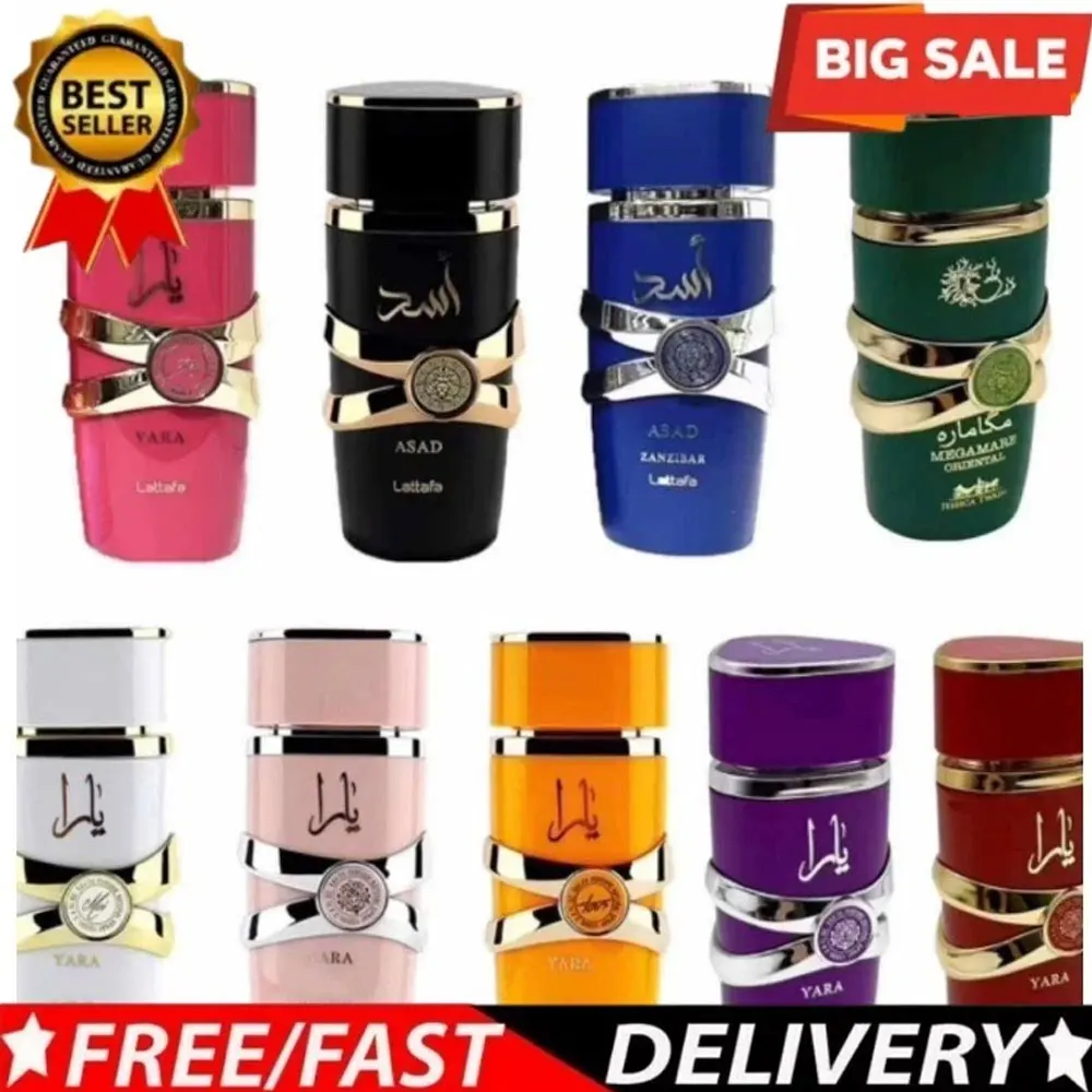 

Женские духи-Yara By Lattafa Духи для унисекс Одеколонная вода Туалетная вода 3,4 унции 100 мл Стойкий аромат Рождественский подарок