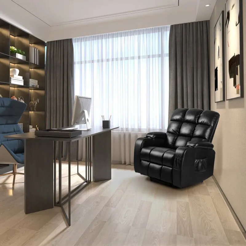 يمكن تخصيص مقعد رفع الجلود الفاخرة المسنين المسرح المنزلي متعدد الوظائف الترفيه كرسي كهربائي أريكة كرسي التدليك #3