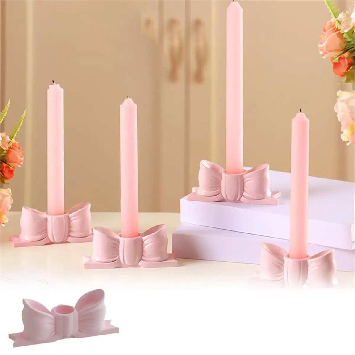

2026 New Tool Elegant Gypsum Candle Holder for Long Candles - Ideal for Weddings, Birthdays, and Home Decor