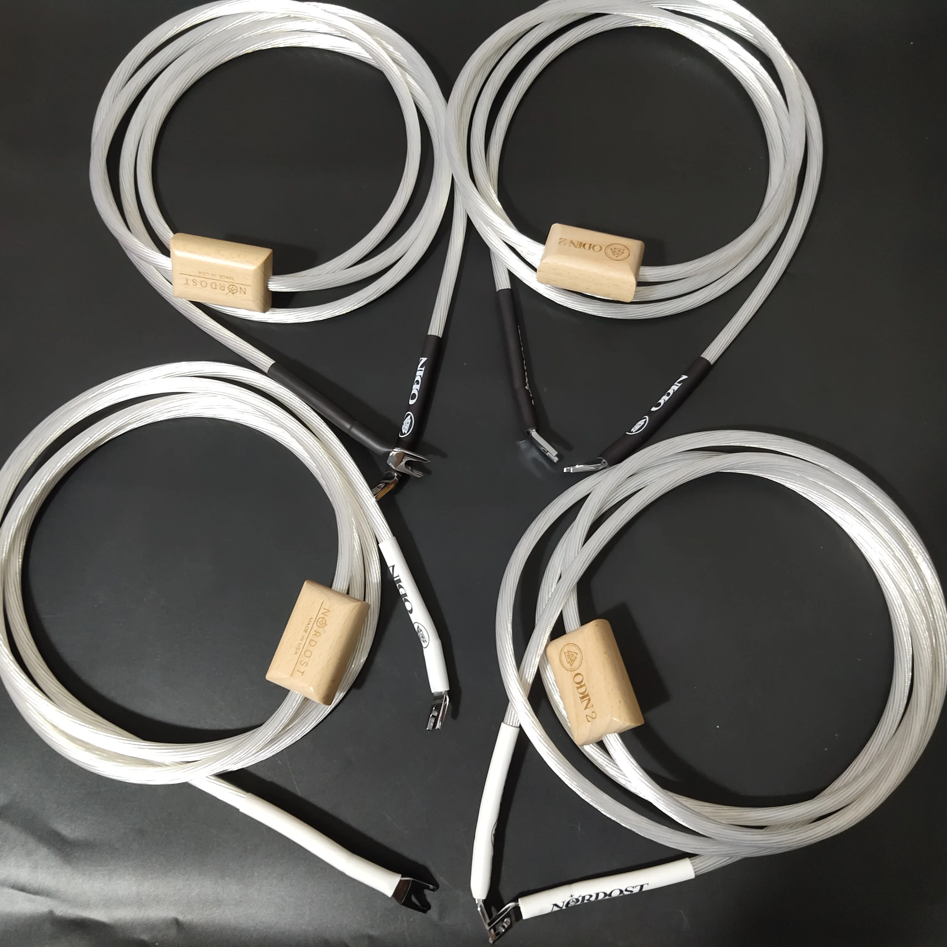 New Hi-End Nordost Odin 2 Speaker cable Biwire speaker cable Rhodium plated spade terminal hifi amplifier interconnection wire