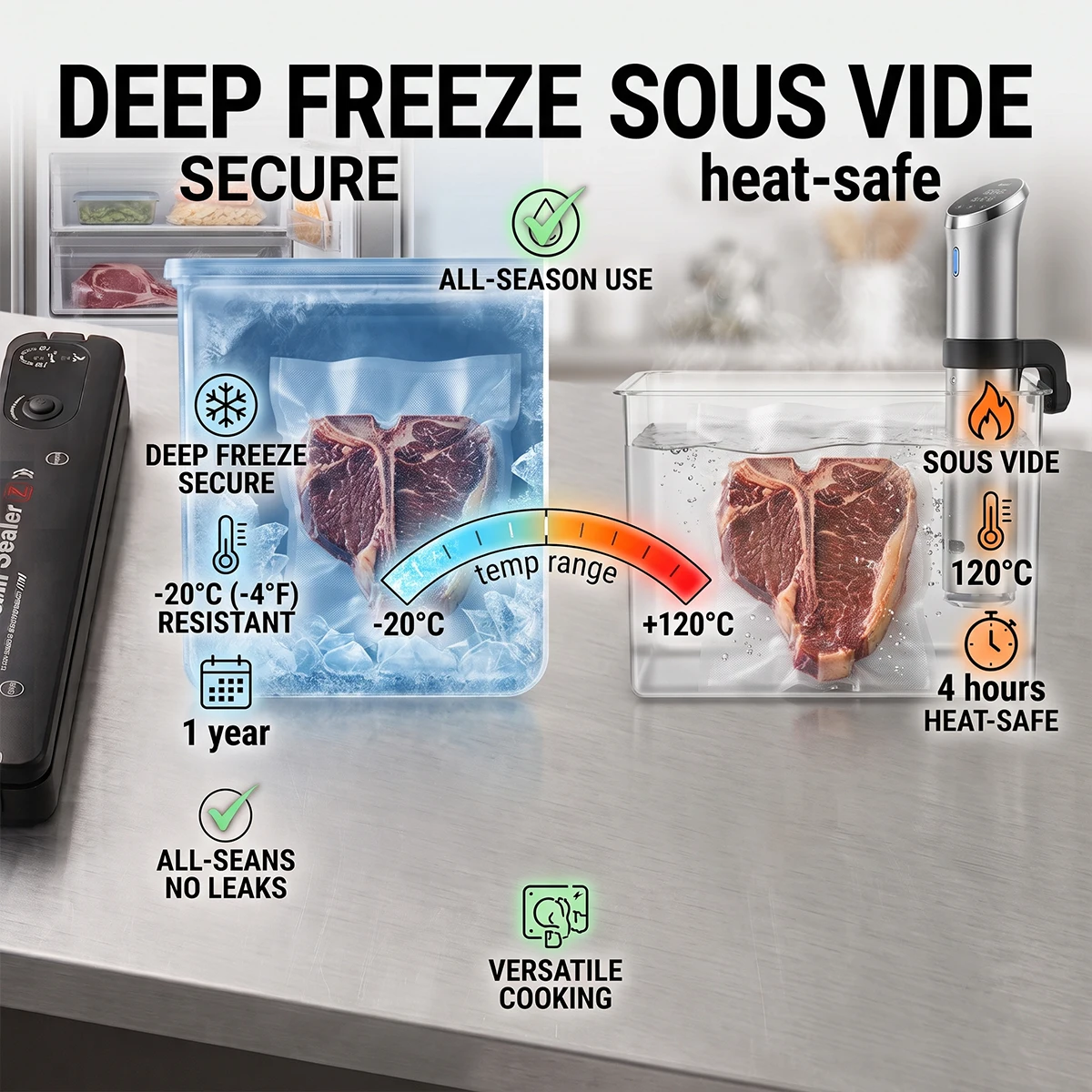 Vacuum Sealer Bags Embossed Fo - Vacuum Sealer Bags Rolls Bpa Free review and price