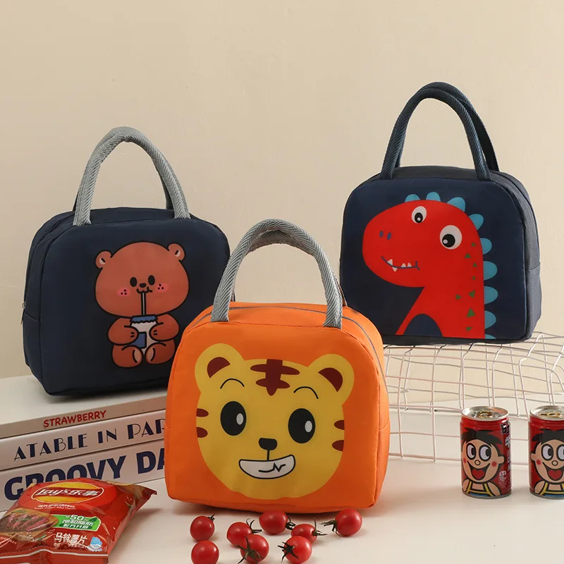 

Adorable Cartoon Thermal Lunch Bag - Large-Capacity Bento Cooler Tote for School Office & Picnic