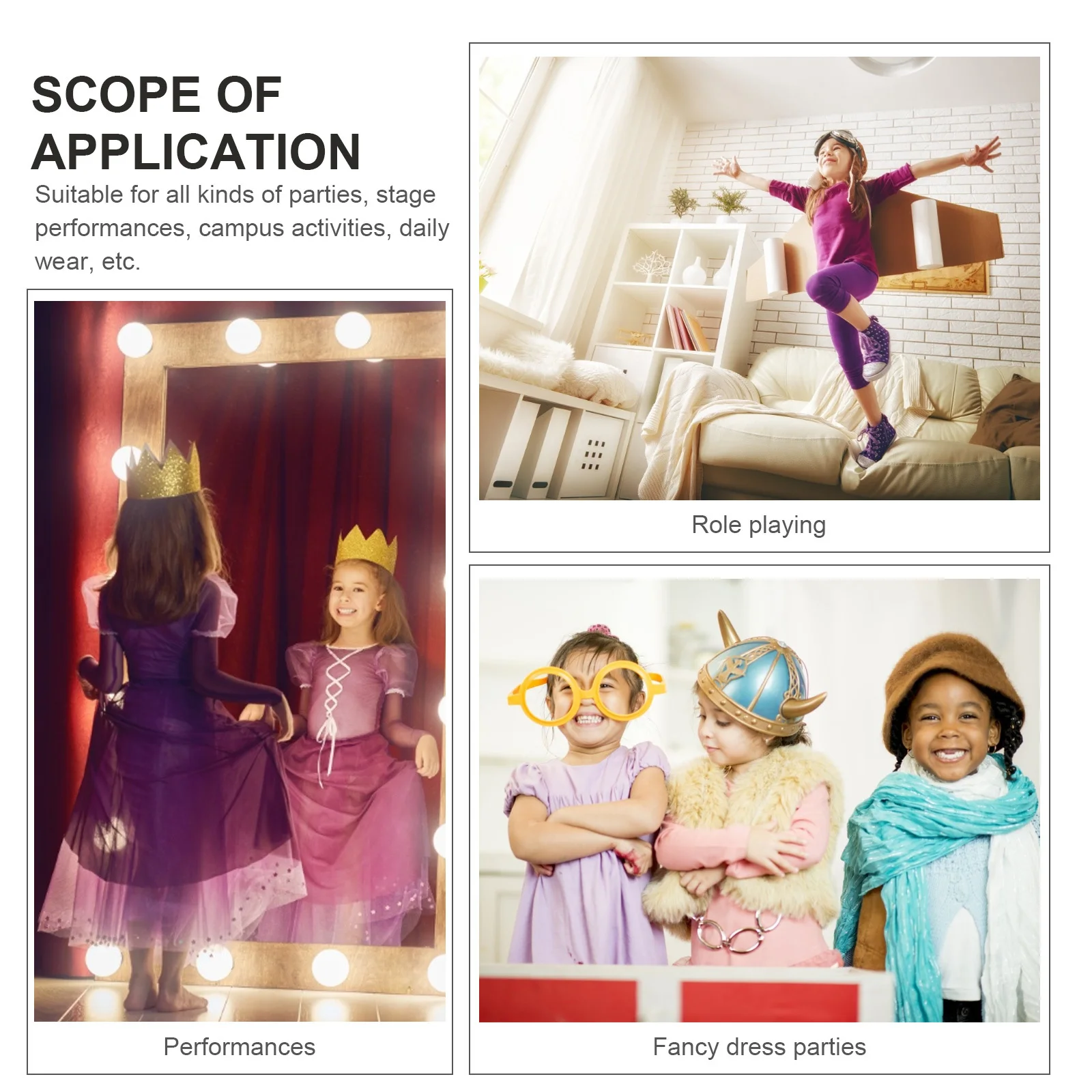 1Set Adorable Performance Costume Kids Mesh Skirt Party Cosplay Decor Yellow Premium Material Fashionable Color Matching