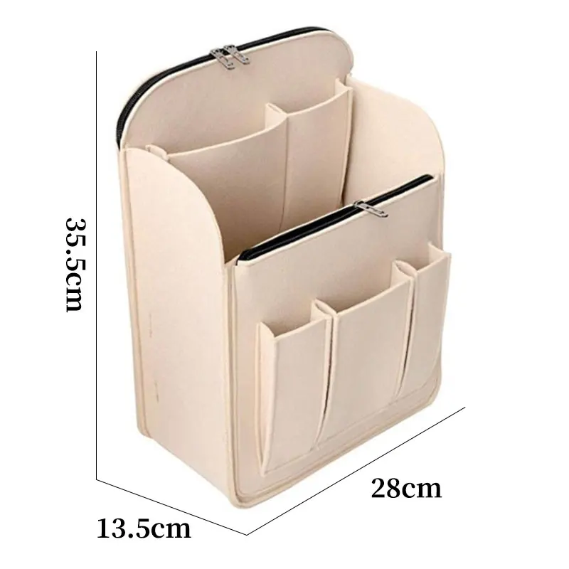 Felt Backpack Organizer Insert Bag Storage for Rucksack Handbag Shoulder Bags Women Makeup Accessories