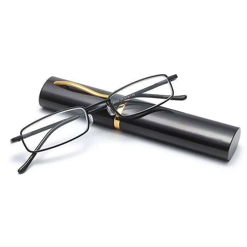 Neue Mini Stift Fall Lesebrille Frauen Männer Tragbare Presbyopie Stift Gläser Mit Box Brillen Geschenk Für Eltern