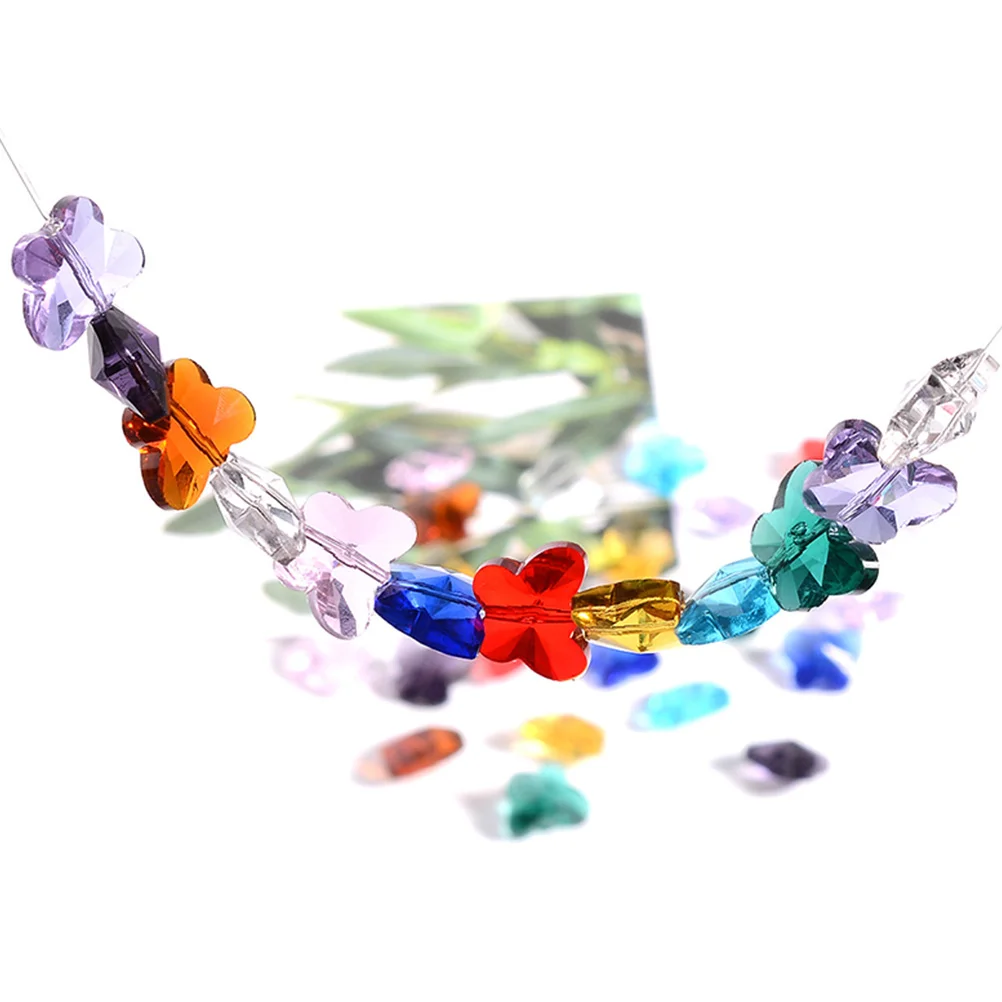 

100 Pcs Butterfly Crystal Pendant Hanging Charms for Jewelry Making Beads Decoration Unique Necklace Charm Small Delicate