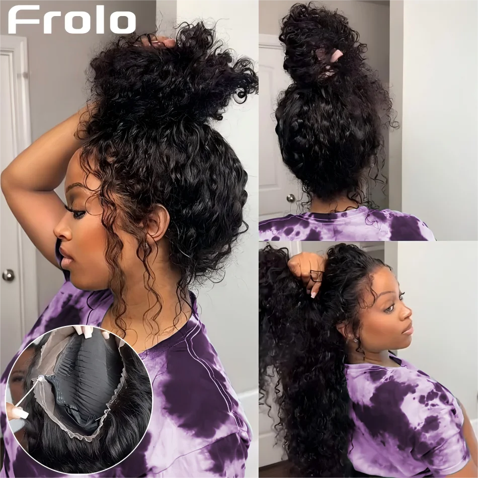 

40 Inch 360 Full Lace Wig Deep Wave Hd Lace Frontal Wigs Pre Plucked Curly 250 Density Highlight Brazilian Human Hair Wigs 100%