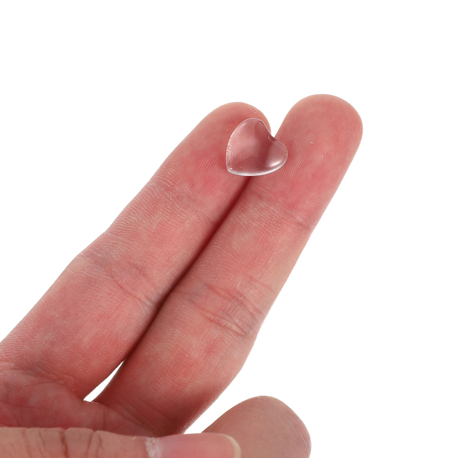 

200 Pcs Heart-shaped Glass Patch Blank Love Pendants Cabochon for Jewelry Making Charm Embellishments