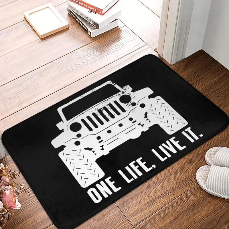 One Life Live It Front Door Mat Anti-Slip Outdoor Absorbent Welcome Doormat Floor Bath Entrance Rug Carpet Footpad