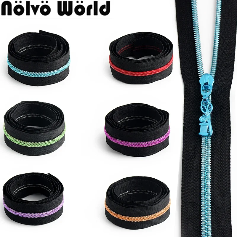 20/50/100Yards 5# 32mm Nylon Zipper Tape Coil Zippers Roll Slider Head For DIY Coat Bags Pocket Garment Repair Kits Accessories