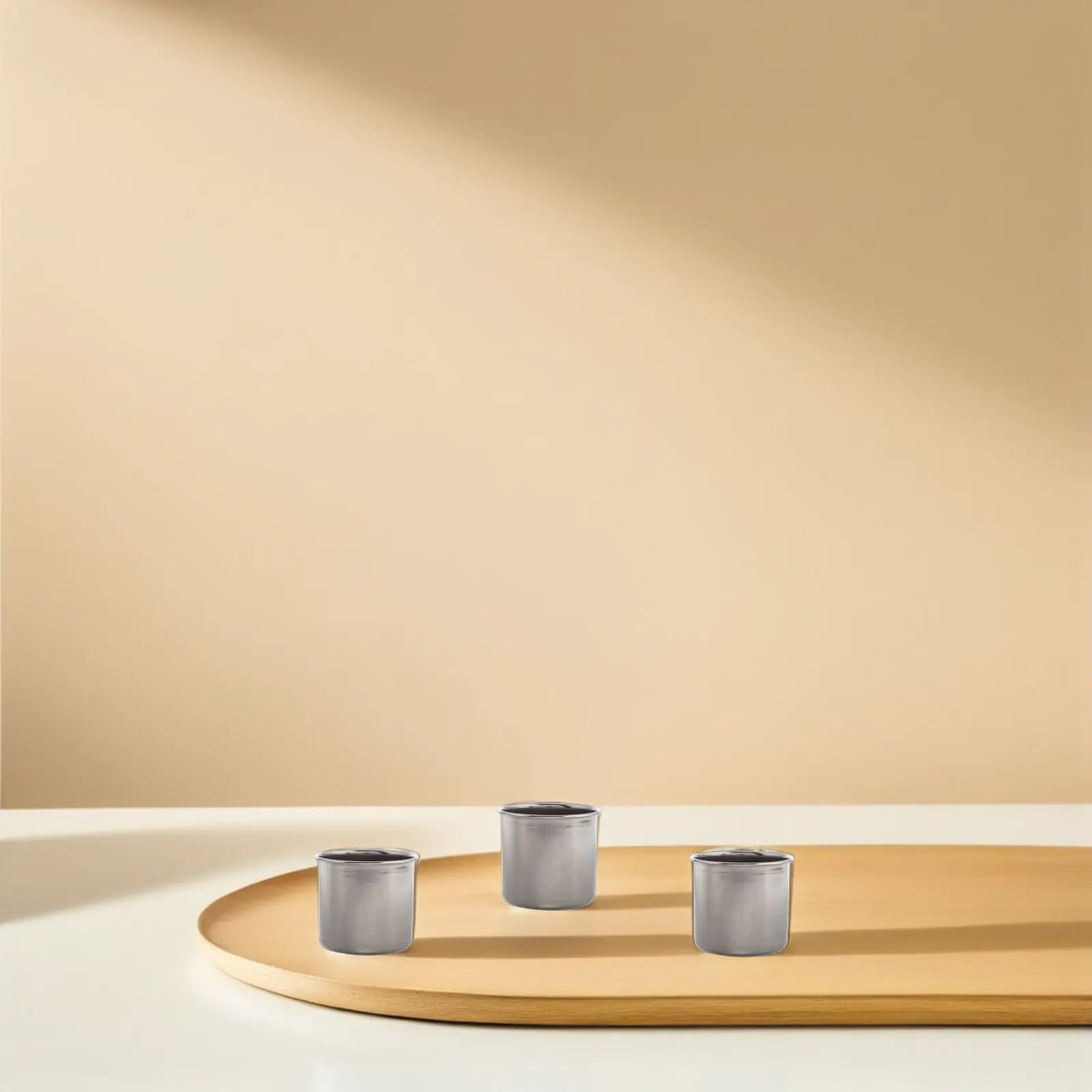 4Pcs Stainless Steel Children Cups Multifunctional Smooth-Edge Metal Drinking Cups for Kids Home School Cafeteria Camping Tea