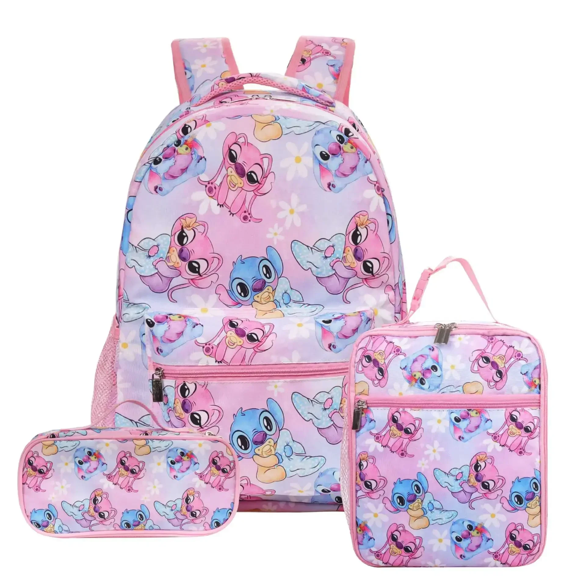 MINISO Stitch Primary School Bag Children\'s Cartoon Backpack Backpack Boys Girls Anime Kawaii Cartoon School Bag Mochila