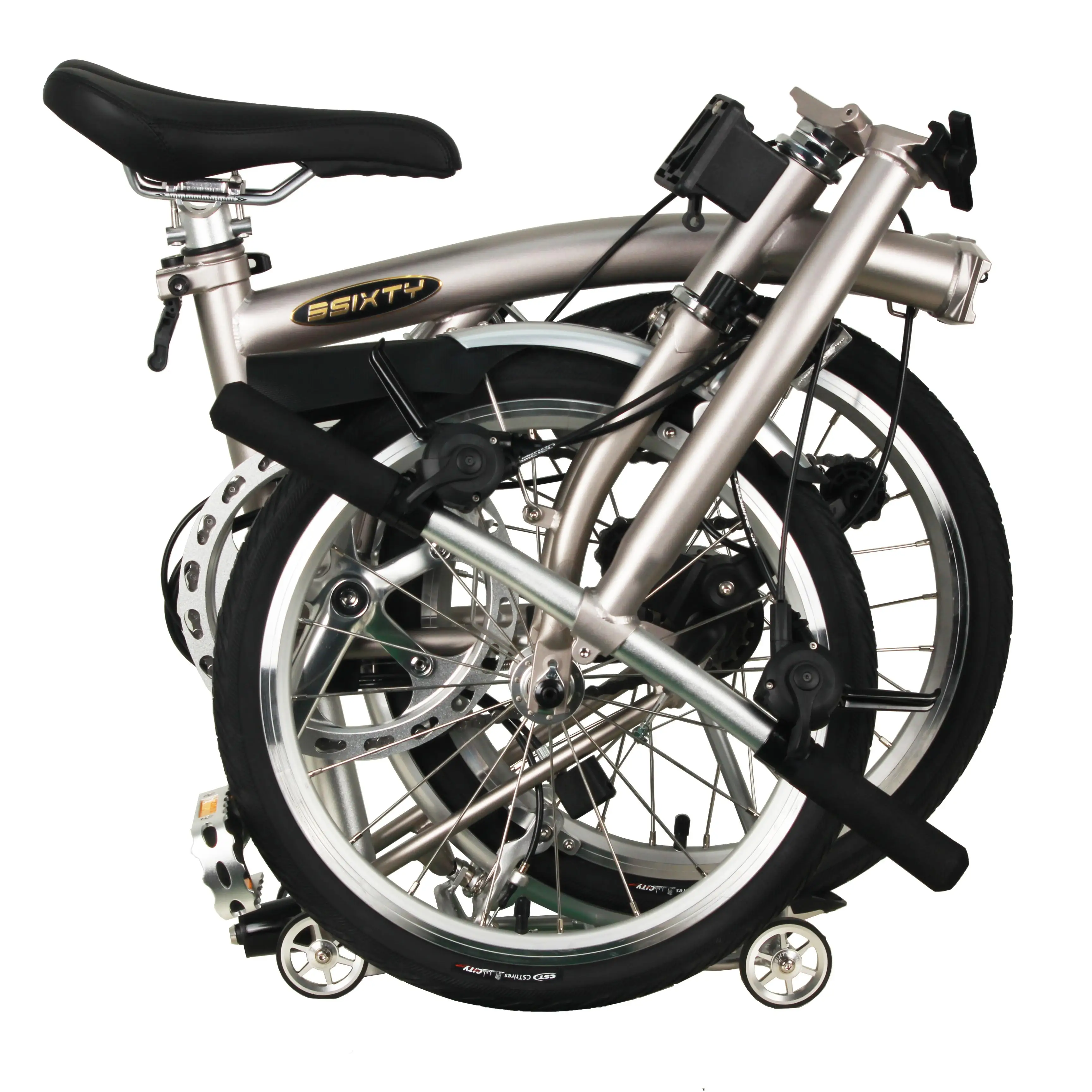 3Sixty 16インチ折りたたみ自転車 クロムモリブデン鋼フレーム S6 内装