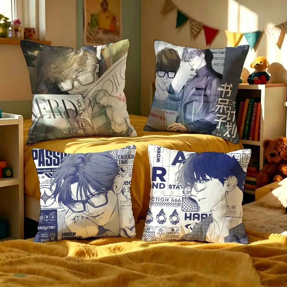 Nerd Project Bl Anime Pillow Anime Pillow Sofa Bed Head Pillow Cover Cushion Cover 45x45 cm Fashion