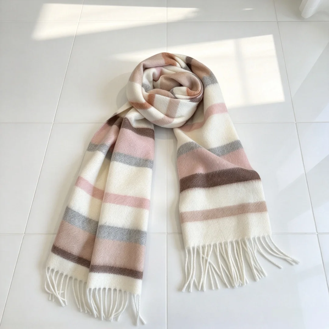 Luxury Brand Warmer Soft Scarf Women's Shawl Neck Handmade Fashion Scarf Minimalist Versatile Premium Ideal for Gifting 30*180cm