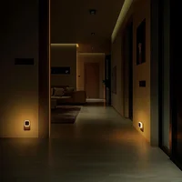 1/4/8pcs LED Night Light,Plug in Night Lamp,Dimmable Indoor Lighting,Decorative Wall Light for Corridor,Cabinet,Toilet,Kids Room 4
