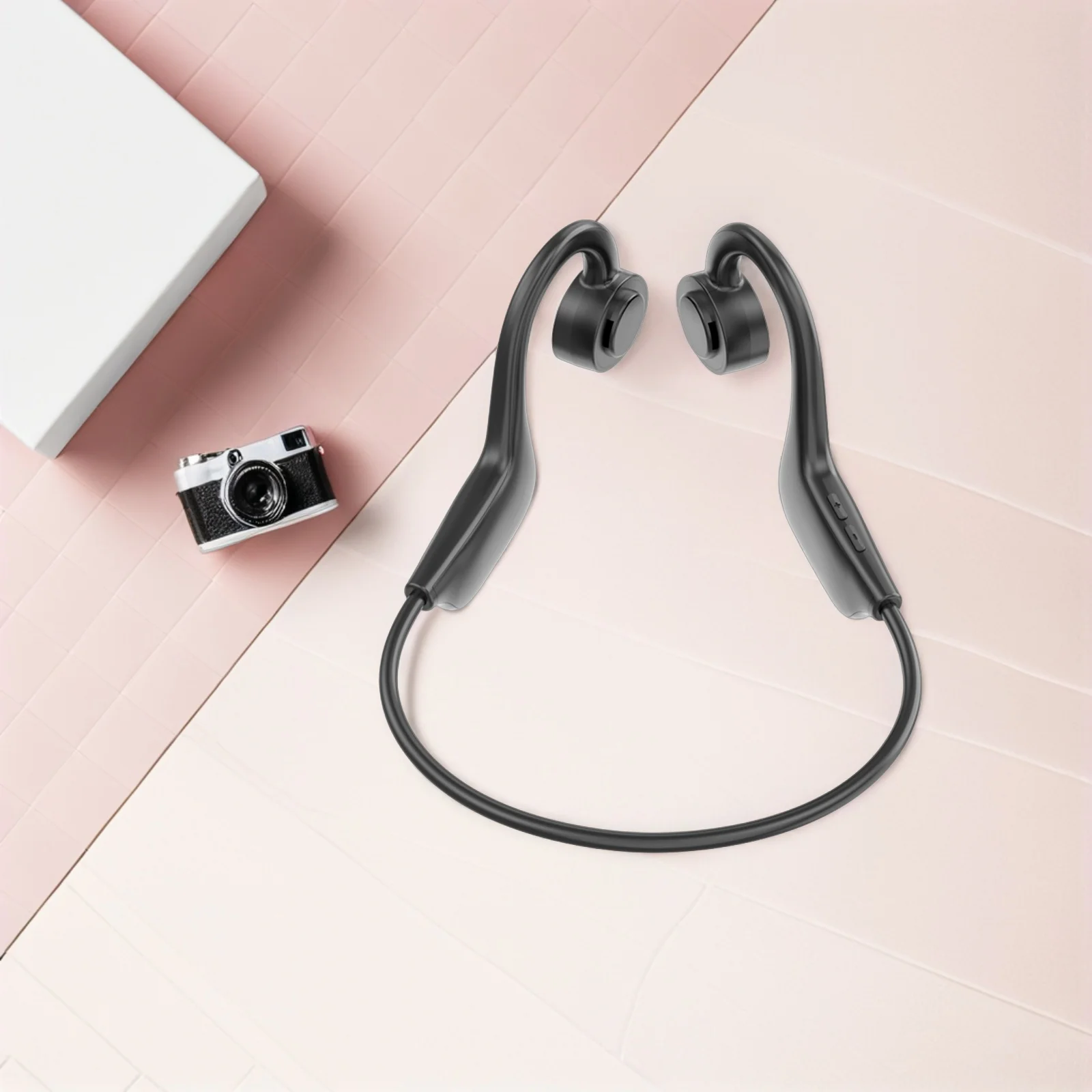 

Wireless Bone Conduction Headphone Cordless Headset 5.1 Lightweight Sport Earbud Wireless Running Stereo