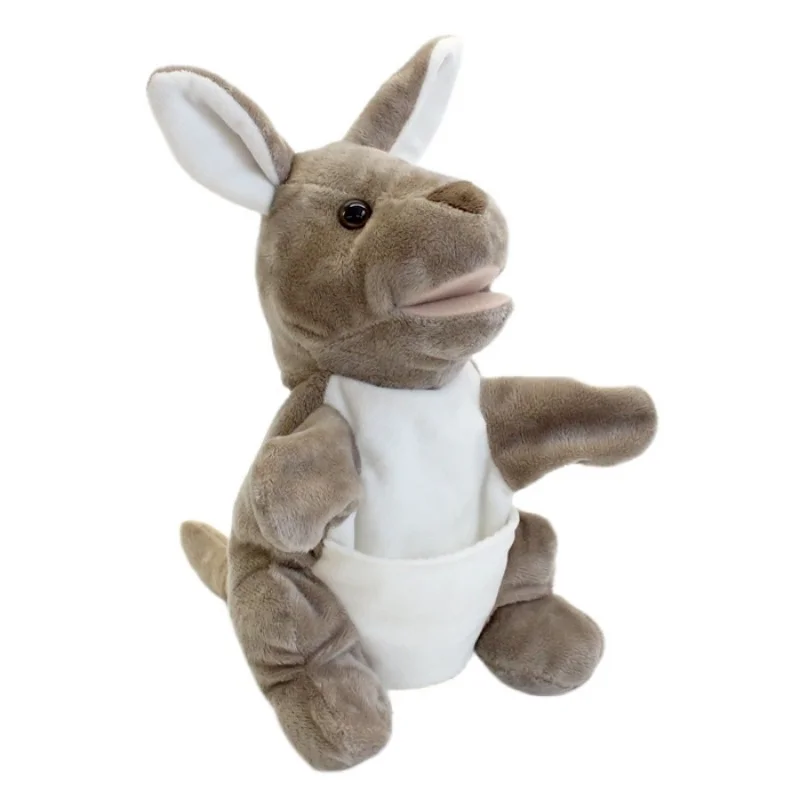 Fantoche de animais de desenho animado para crianças, boneca de jogo pai-filho, leão, elefante, porco, brinquedos de aniversário, 24cm