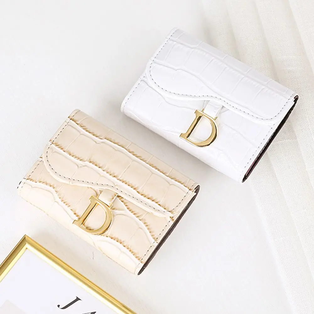 Fashion Mini Women Card Holder Short Wallet Women PU Wallet Multi-Card Card Holder Small Multi-functional Clutch Bag