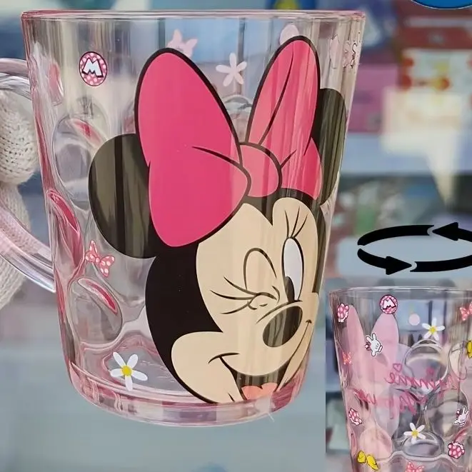 Disney Mickey, Minnie, stitch, Elsa,Toy Story, acrylic water cup, portable, anime peripheral cup, stylish appearance gift option