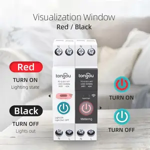 TONGOU-Tuya WiFi devre kesici Akıllı Güç ölçer, 1P, 63A, DİN ray kıskaç içine Akıllı Ev, Kablosuz Uzaktan Kumanda Anahtarı Akıllı App, TONGOU devre kesici eklentisinin en büyük satışlarından 12'si-no. 3