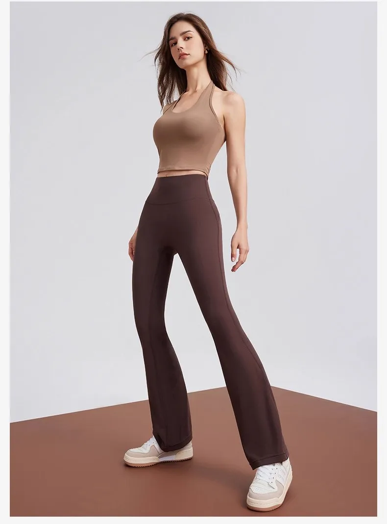 Modische Casual Streetwear Damen Schlaghose mit hoher Taille, elastisch, hüftformend, schlankmachend, atmungsaktiv, für Laufen, Sport, Radfahren, Pilates. – Detail 13