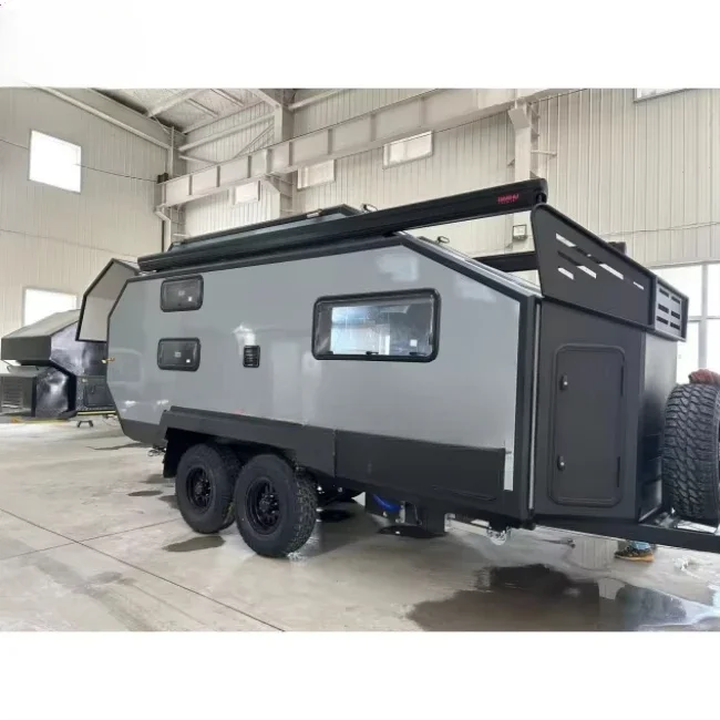 Custom Off Road Camper Trailer Luxury RV Motor Home Caravans Australian Standard Travel Trailers with Bathroom for Sale