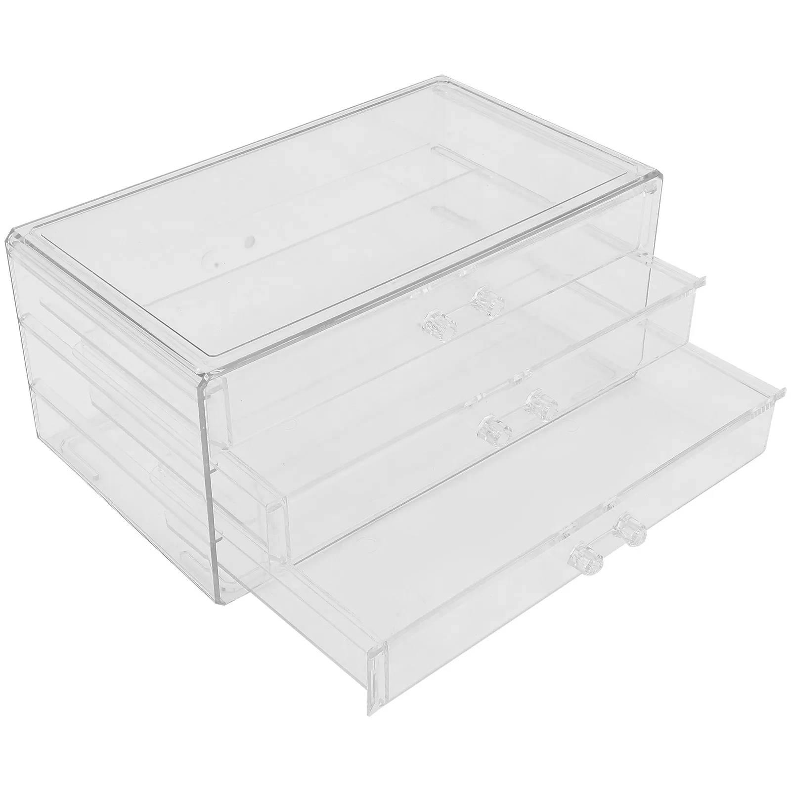 

Настольный органайзер с выдвижными ящиками для косметики и канцелярии, долговечный, для хранения на столешнице